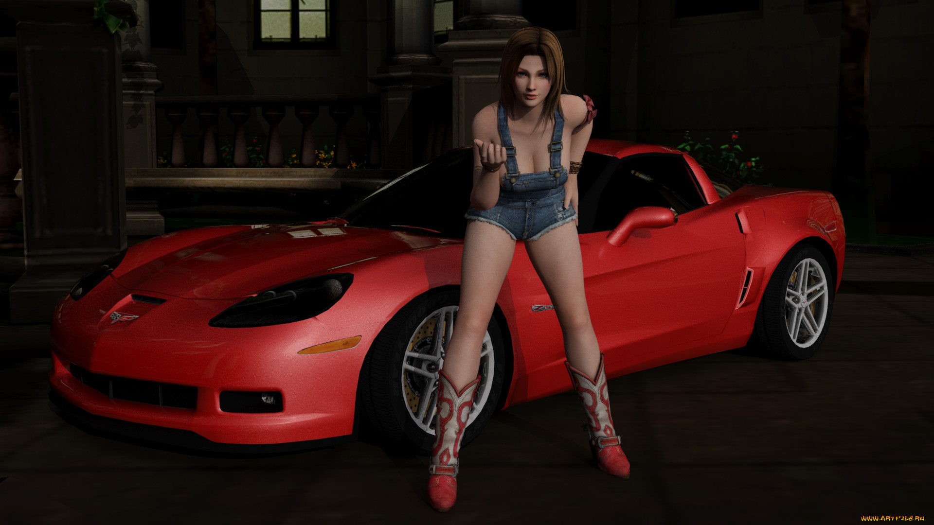 , 3d car&girl, , , , 